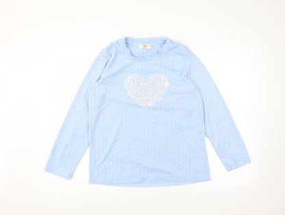love to lounge Womens Blue Polka Dot  Pullover Jumper Size M