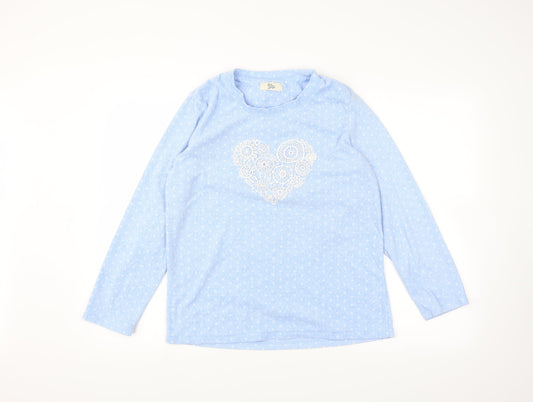 love to lounge Womens Blue Polka Dot  Pullover Jumper Size M
