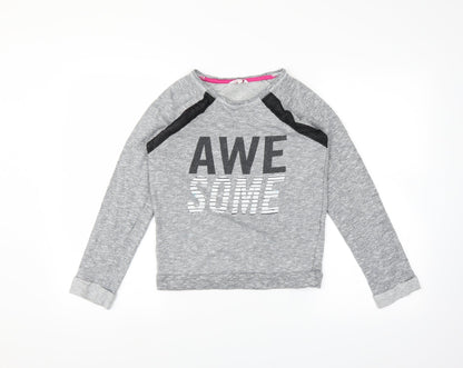 Miss E-vie Girls Grey   Pullover Jumper Size 11-12 Years