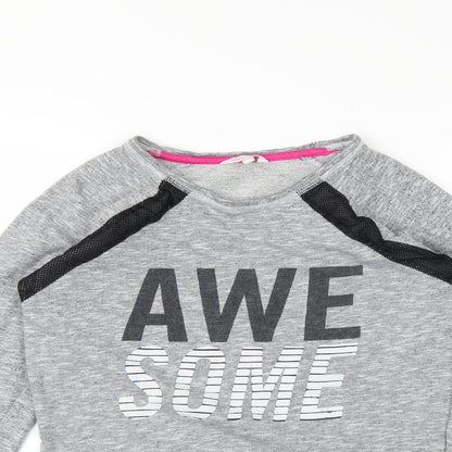 Miss E-vie Girls Grey   Pullover Jumper Size 11-12 Years