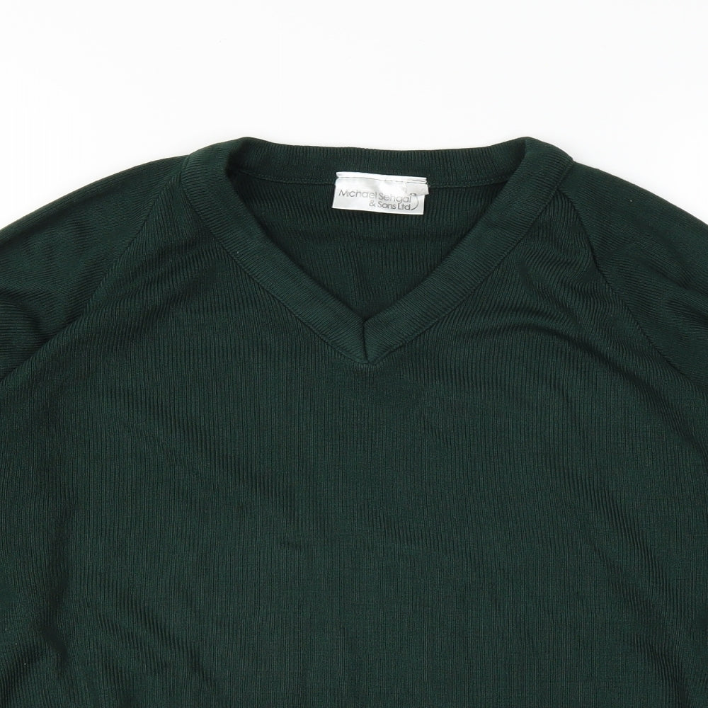 Michael Sehgal Mens Green   Pullover Jumper Size S