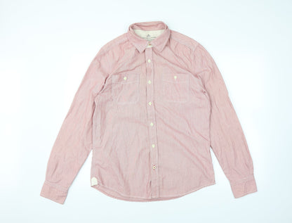 Mens UK Collar Size M Easy Smart Pink  Dress Shirt