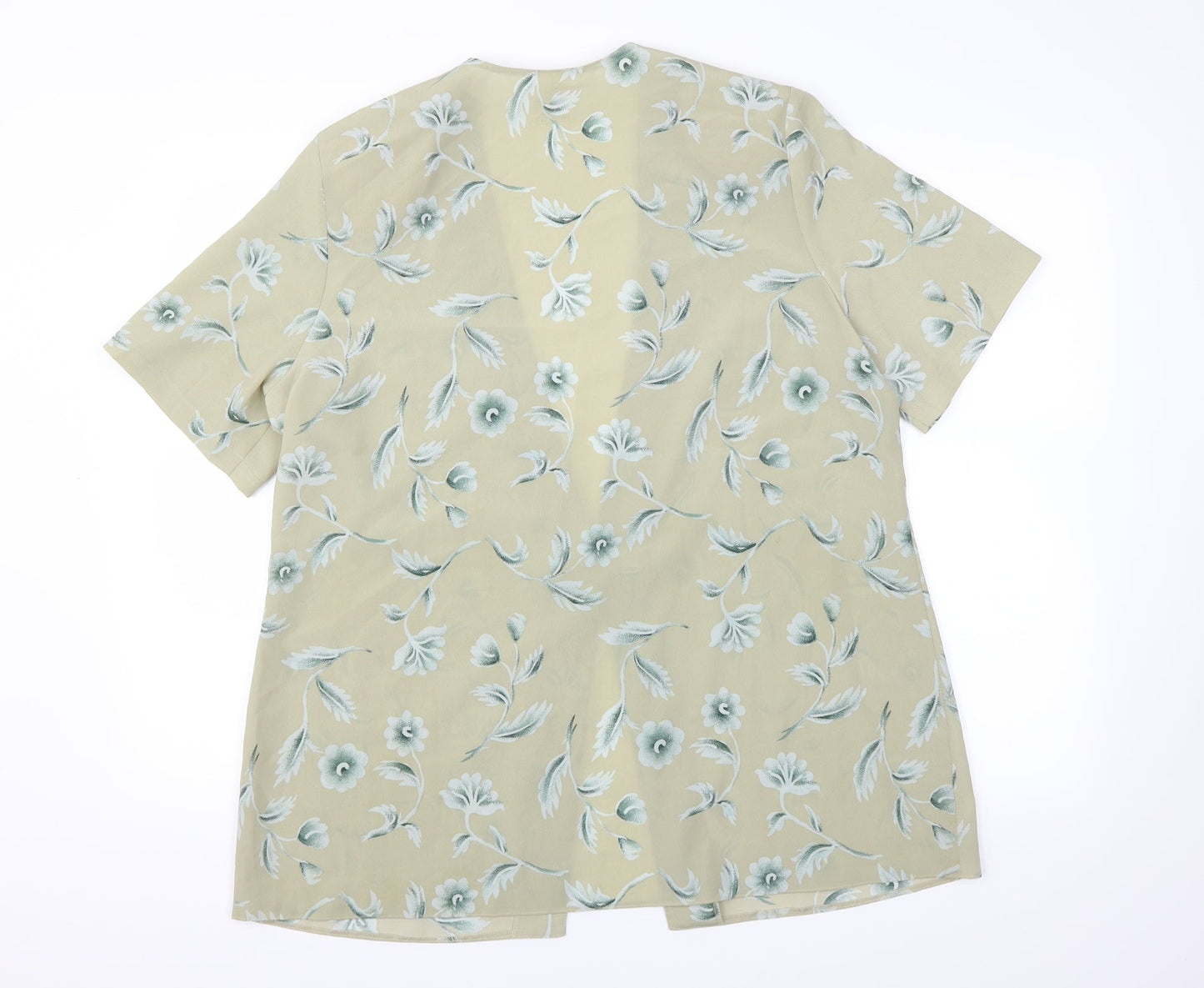 Classics Womens Green Floral  Cardigan Jumper Size 18