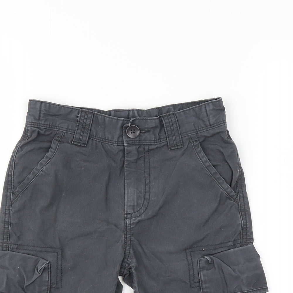 Marks and Spencer Boys Blue   Cargo Shorts Size 5-6 Years - belted hoops