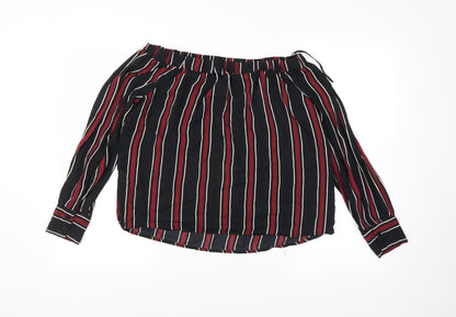 Atmosphere Womens Black Striped  Basic T-Shirt Size 16