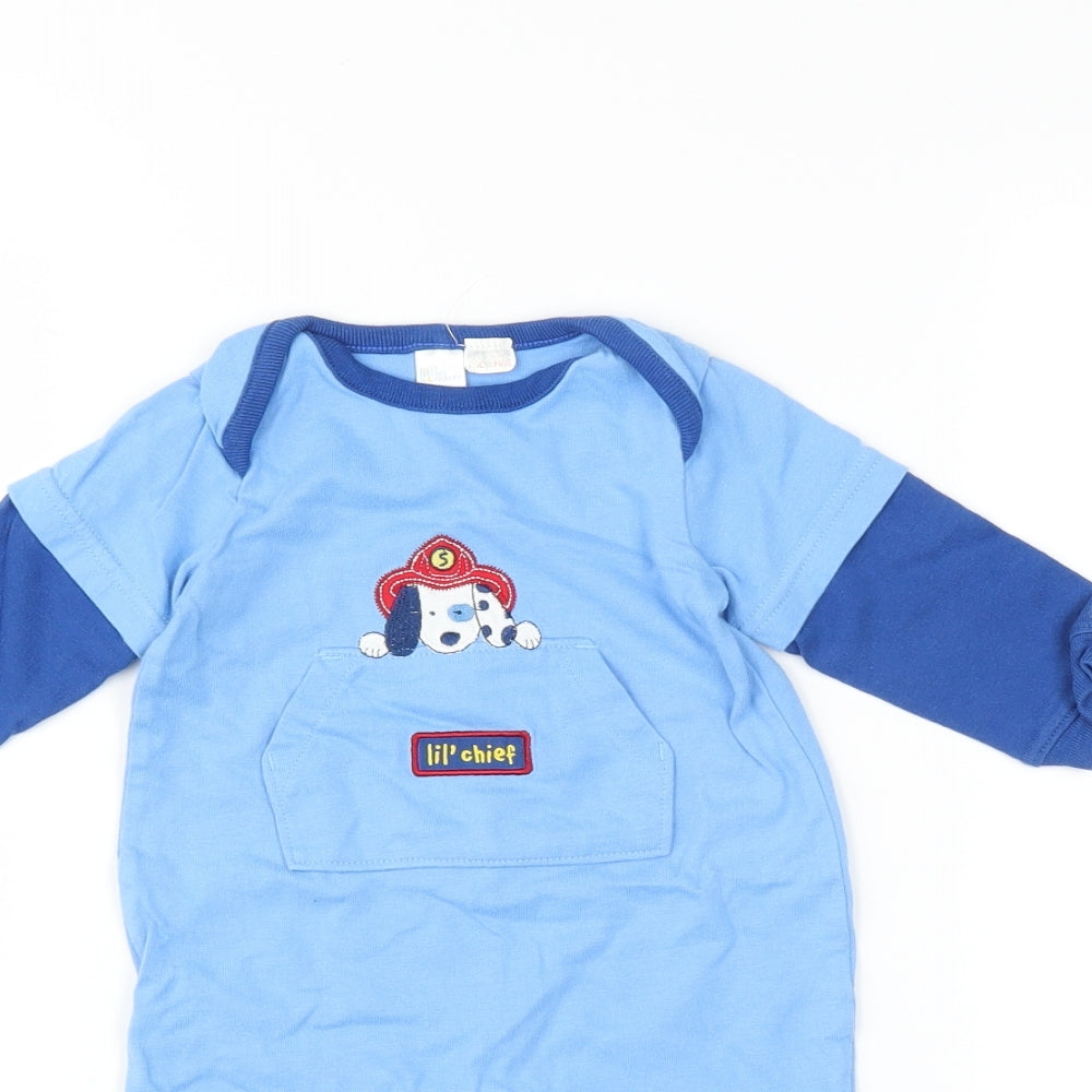 Little Wonders Baby Blue   Babygrow One-Piece Size 3-6 Months