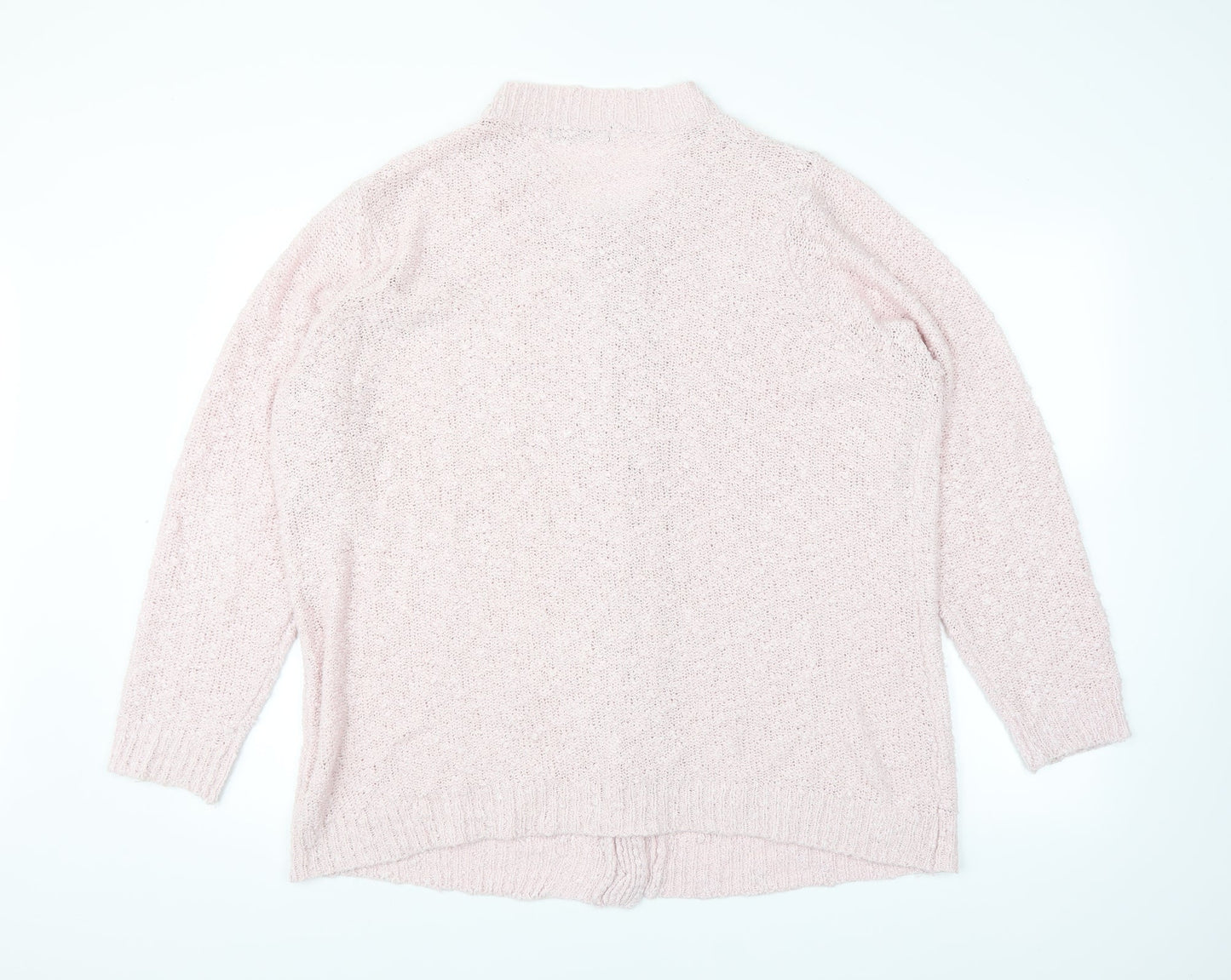 BM Womens Pink  Knit Cardigan Jumper Size XL