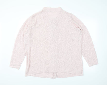 BM Womens Pink  Knit Cardigan Jumper Size XL
