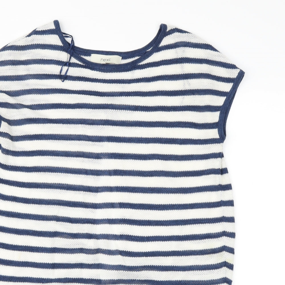 Womens UK Size 8 NEXT White Basic T-Shirt