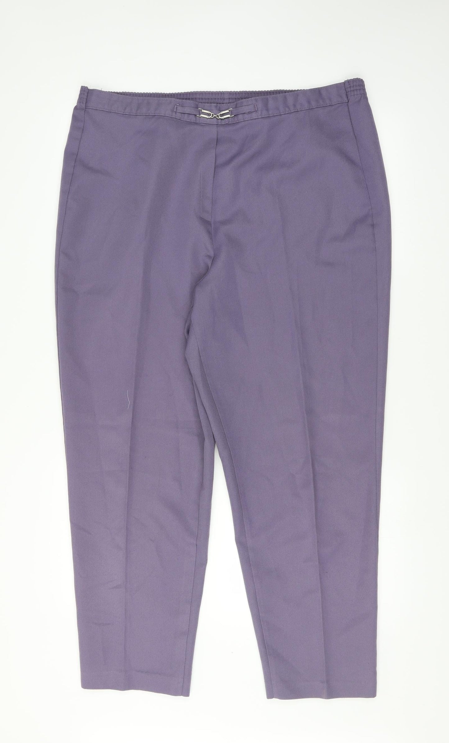 Womens UK Size 18 Preworn Regular Fit  Purple Trousers