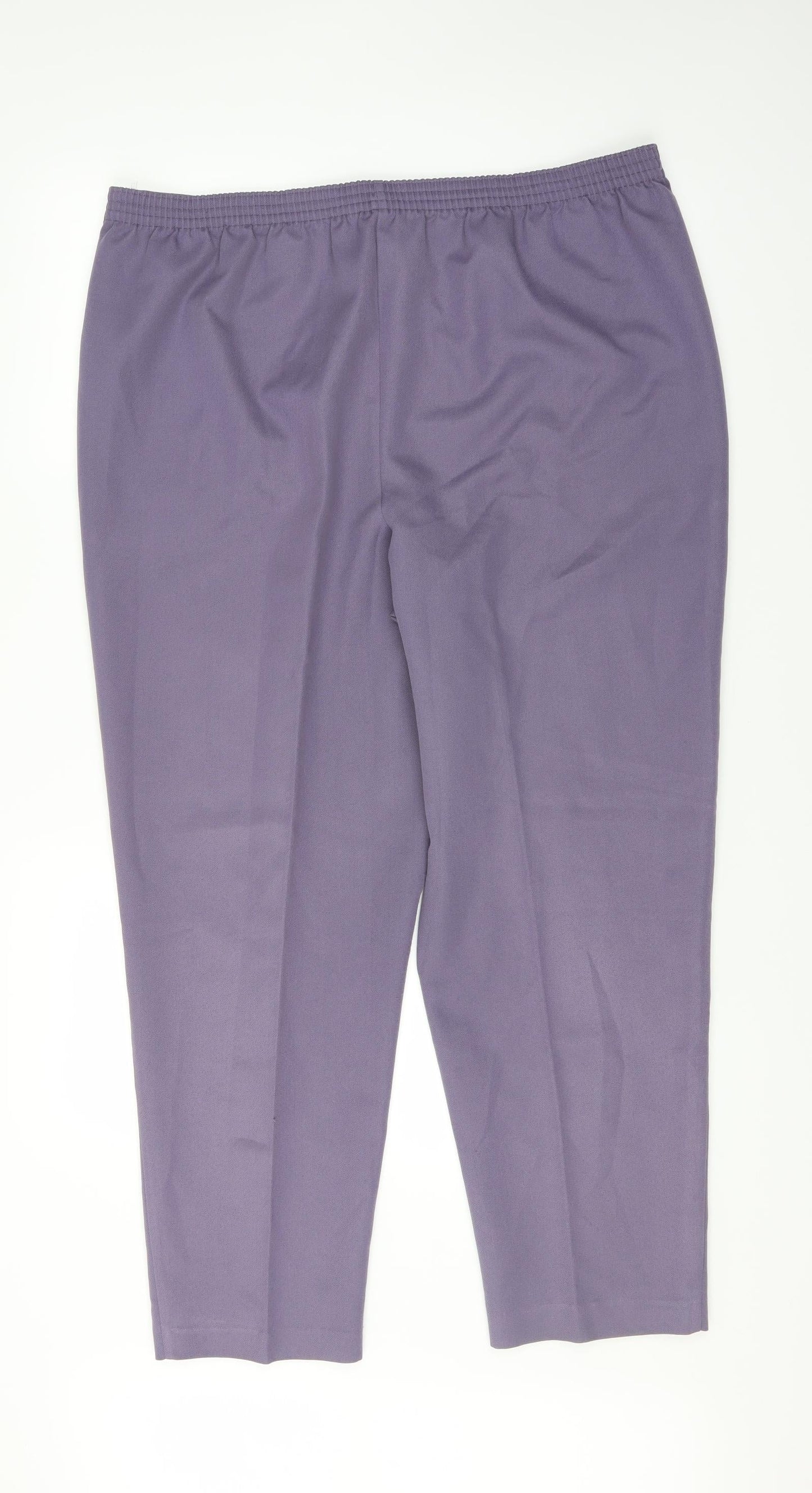 Womens UK Size 18 Preworn Regular Fit  Purple Trousers