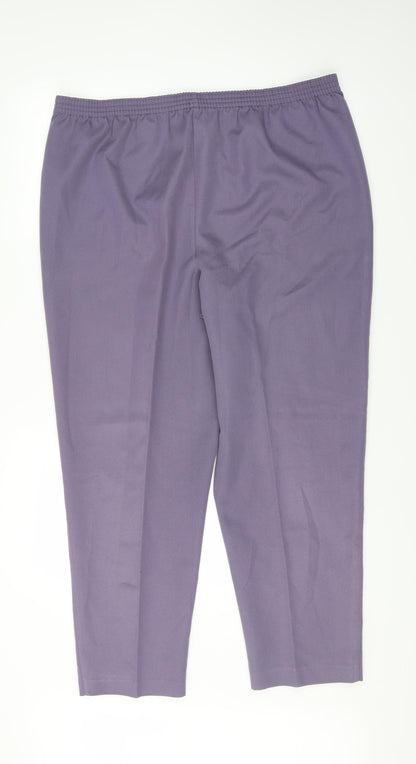 Womens UK Size 18 Preworn Regular Fit  Purple Trousers