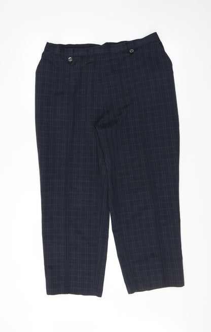 Womens UK Size 20 Marks and Spencer Regular Fit Dress Pants Blue Trousers