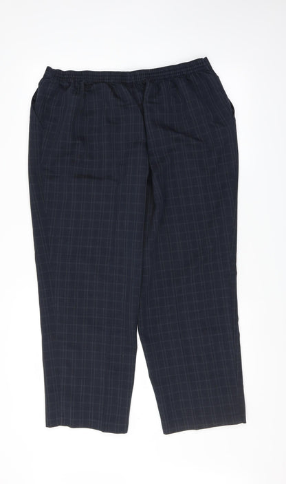 Womens UK Size 20 Marks and Spencer Regular Fit Dress Pants Blue Trousers