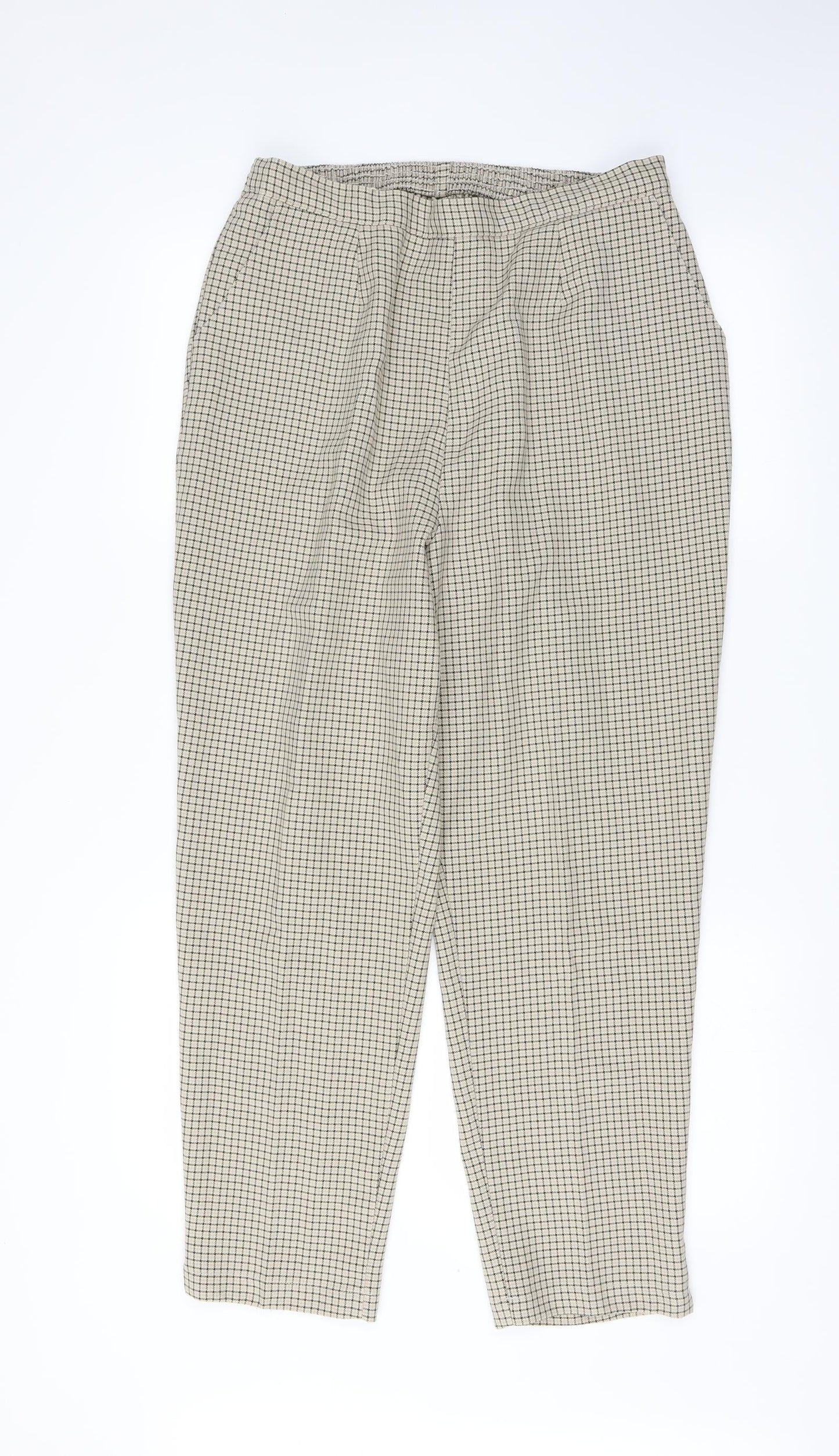 Womens UK Size 18 Preworn Regular Fit  White Trousers