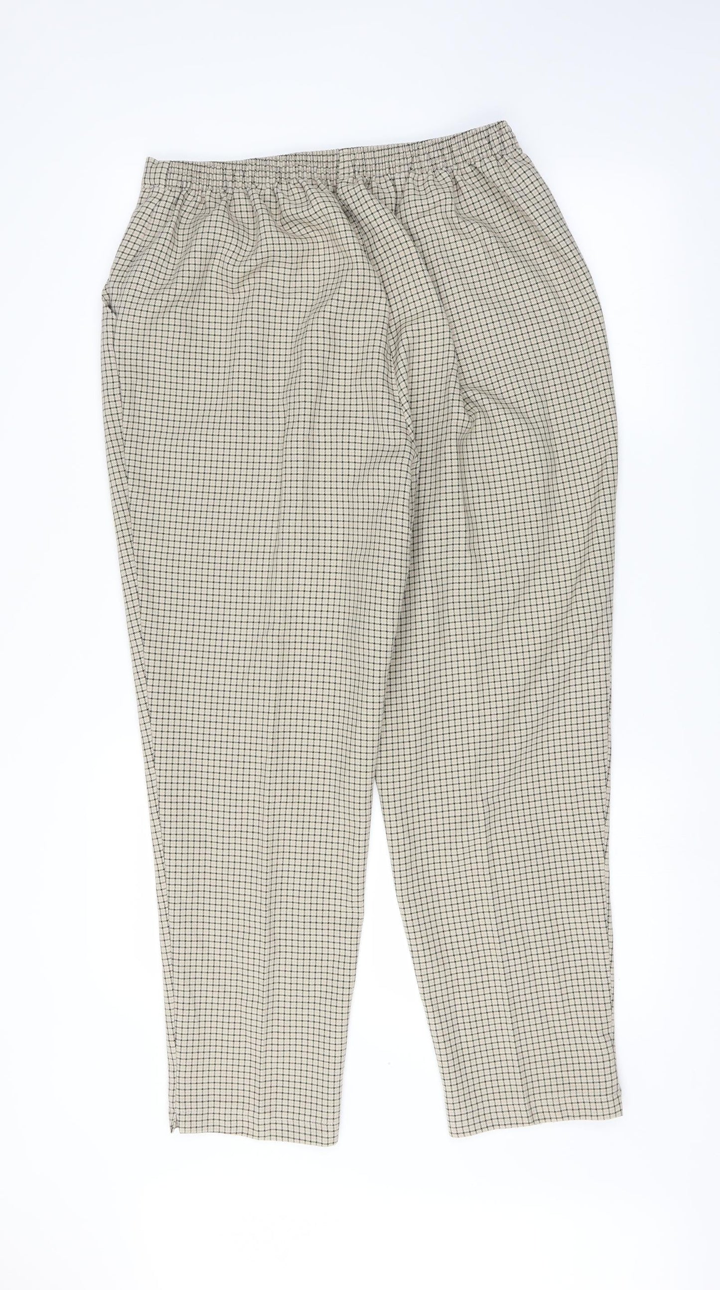 Womens UK Size 18 Preworn Regular Fit  White Trousers