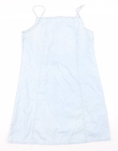 Xijilai Womens Blue   Tank Dress  Size L