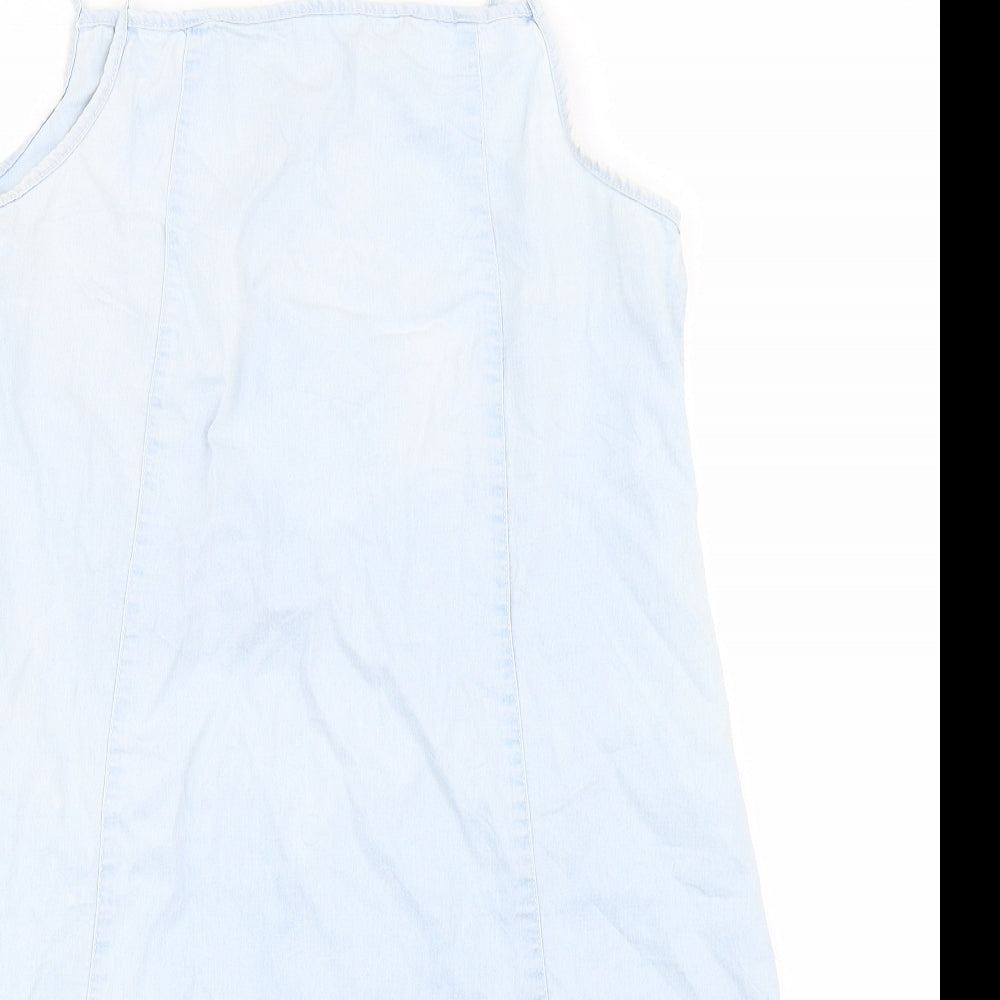 Xijilai Womens Blue   Tank Dress  Size L