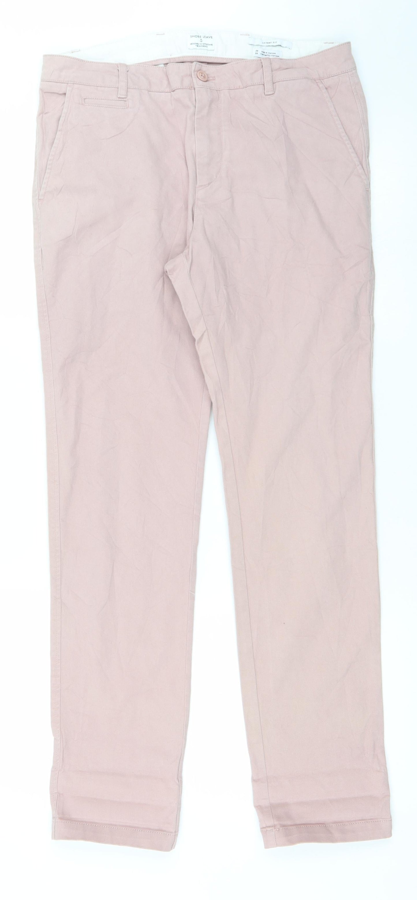Shore Leave Womens Pink   Chino Trousers Size 30 in L29 in