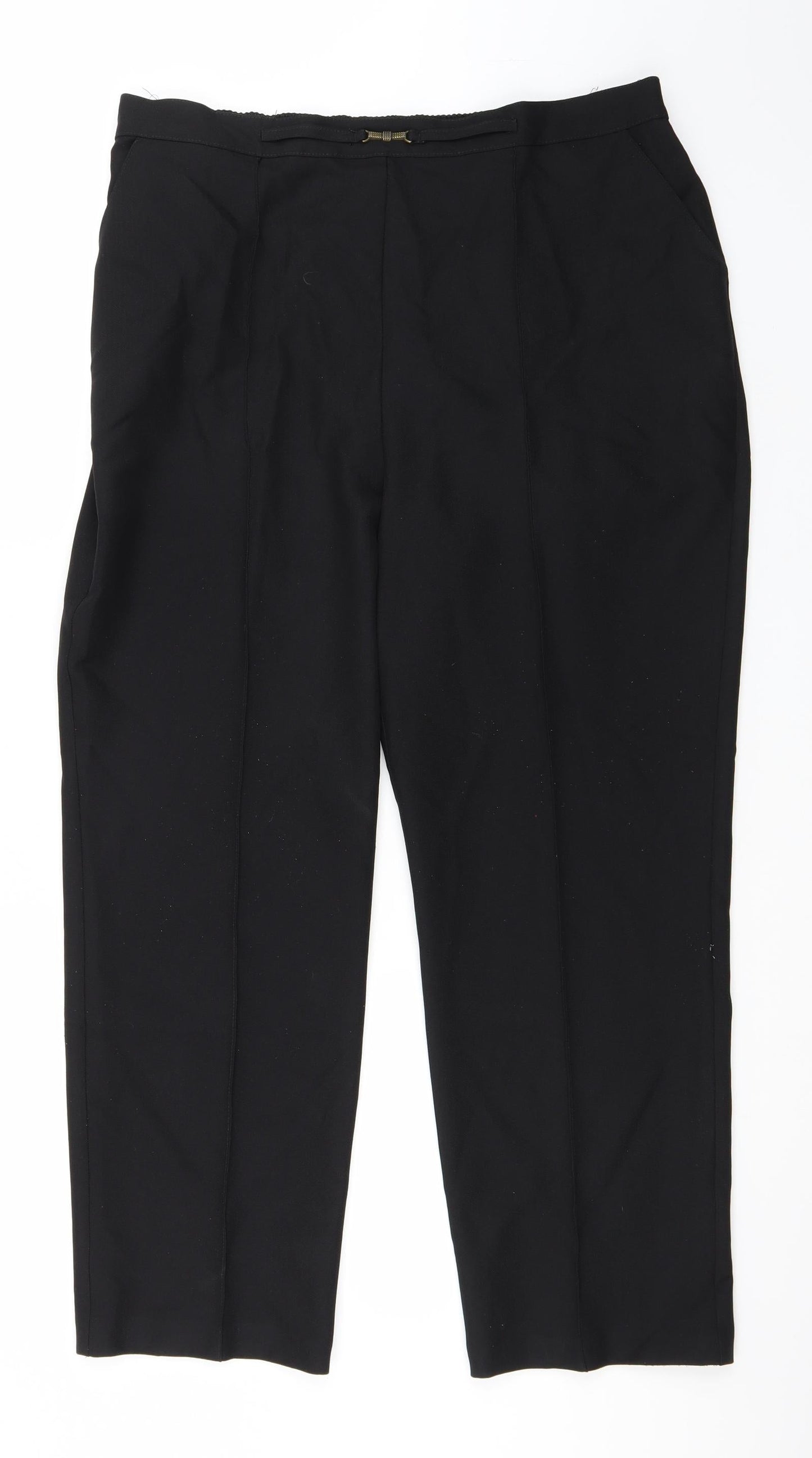 Womens UK Size 14 Papaya Regular Fit  Black Trousers