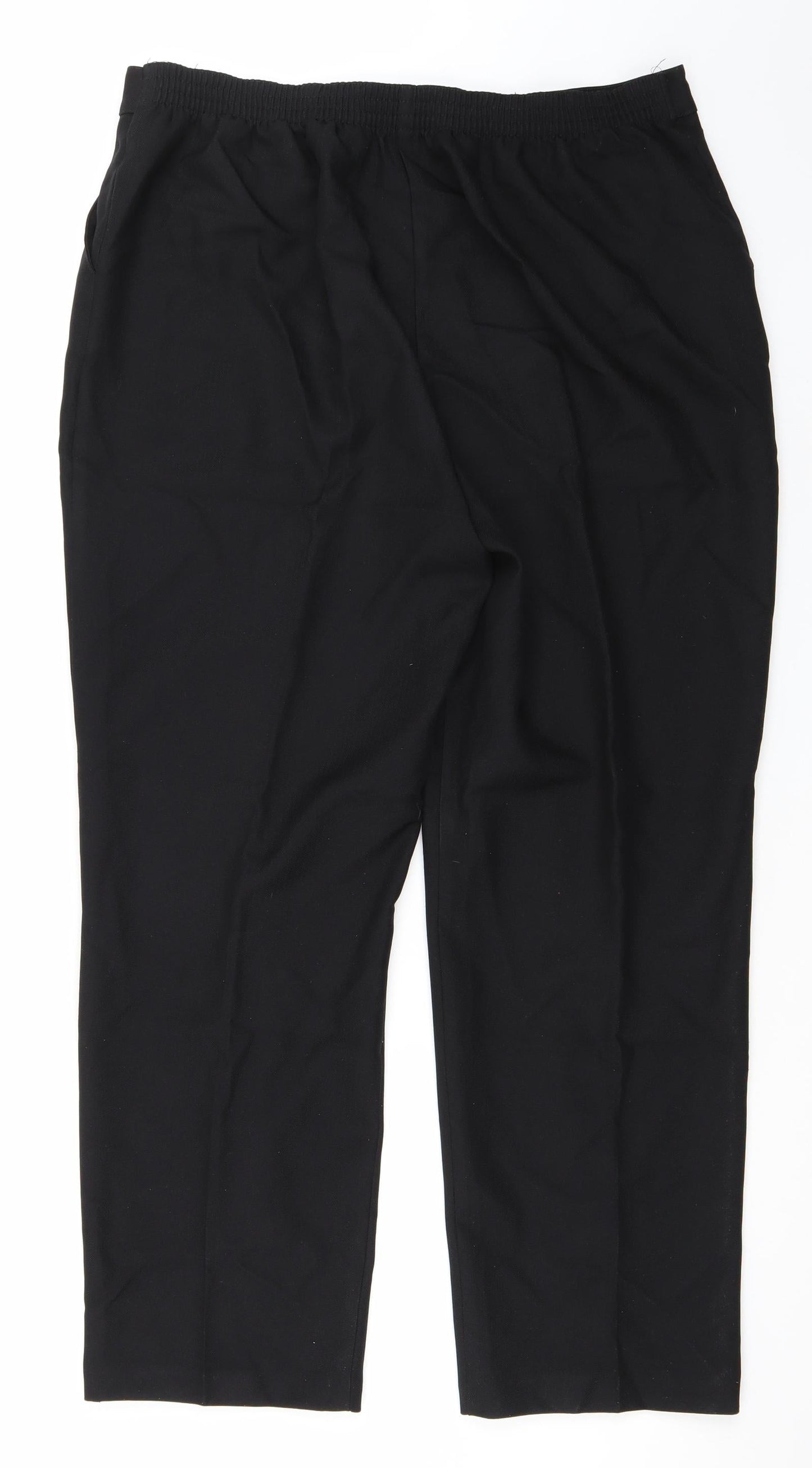 Womens UK Size 14 Papaya Regular Fit  Black Trousers