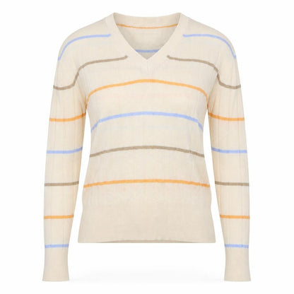 Marks & Spencer Womens Beige Striped  Pullover Jumper Size S