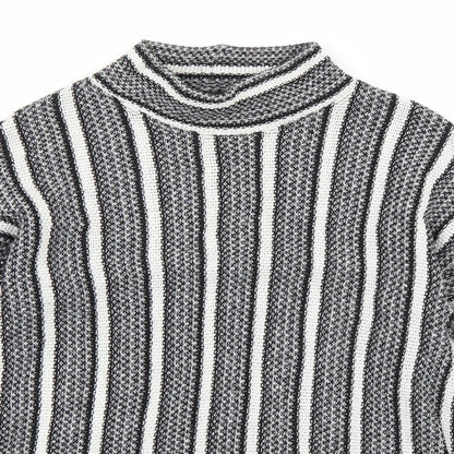 Topshop Womens Black Striped  Pullover Jumper Size 10