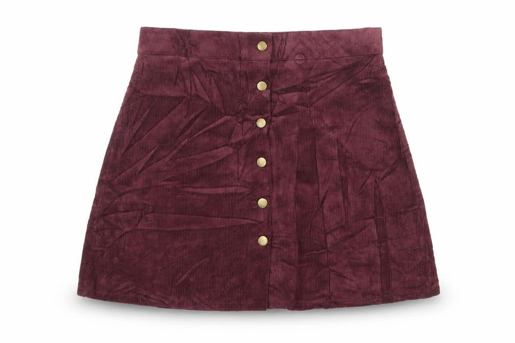 Nancy's Boutique Womens Purple  Corduroy A-Line Skirt