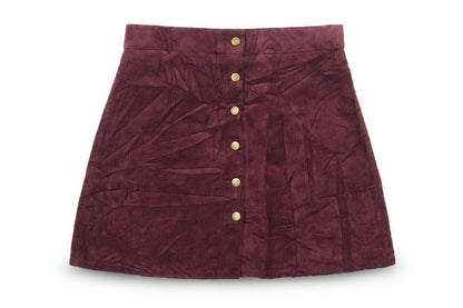 Nancy's Boutique Womens Purple  Corduroy A-Line Skirt