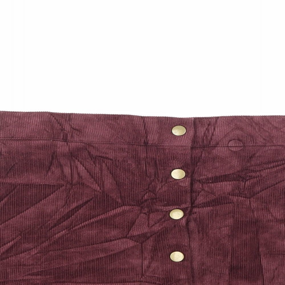 Nancy's Boutique Womens Purple  Corduroy A-Line Skirt