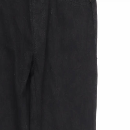 Alia Womens Black Paisley  Straight Jeans Size S L29 in