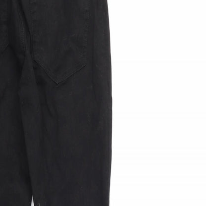 Alia Womens Black Paisley  Straight Jeans Size S L29 in