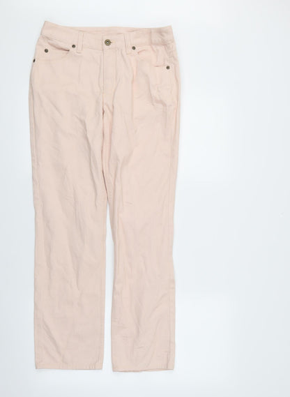 Liz Claiborne Womens Pink  Denim Straight Jeans Size 6 L27 in