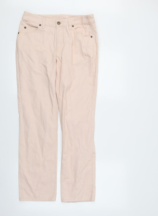 Liz Claiborne Womens Pink  Denim Straight Jeans Size 6 L27 in