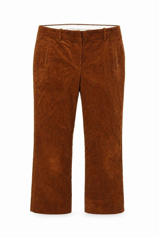 Womens Brown  Corduroy Cropped Jeans Size 32 L23 in