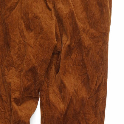 Womens UK Size 32 Preworn Regular Fit Cropped Brown Jeans