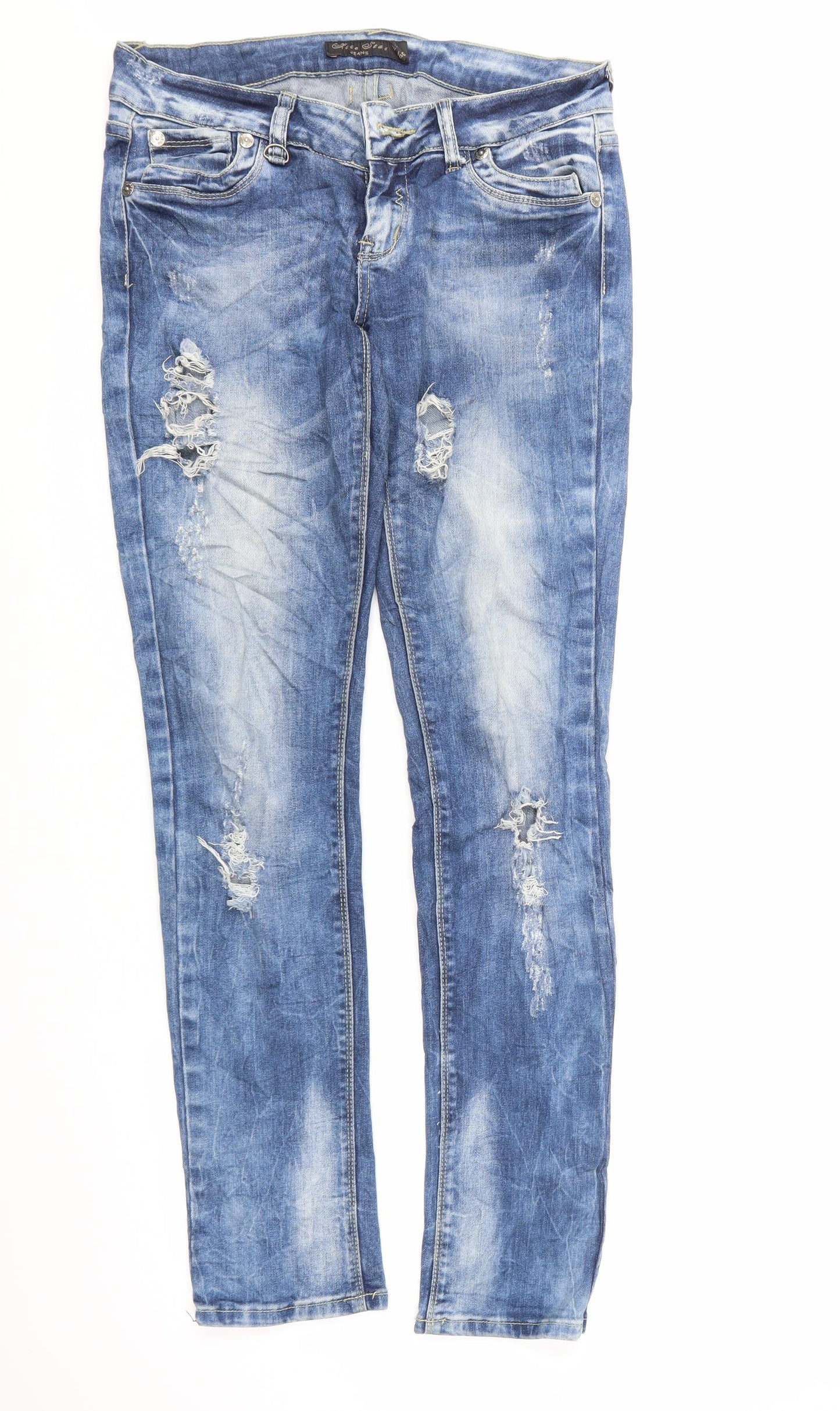 Acce Star Womens Blue  Denim Straight Jeans Size 28 in L32 in