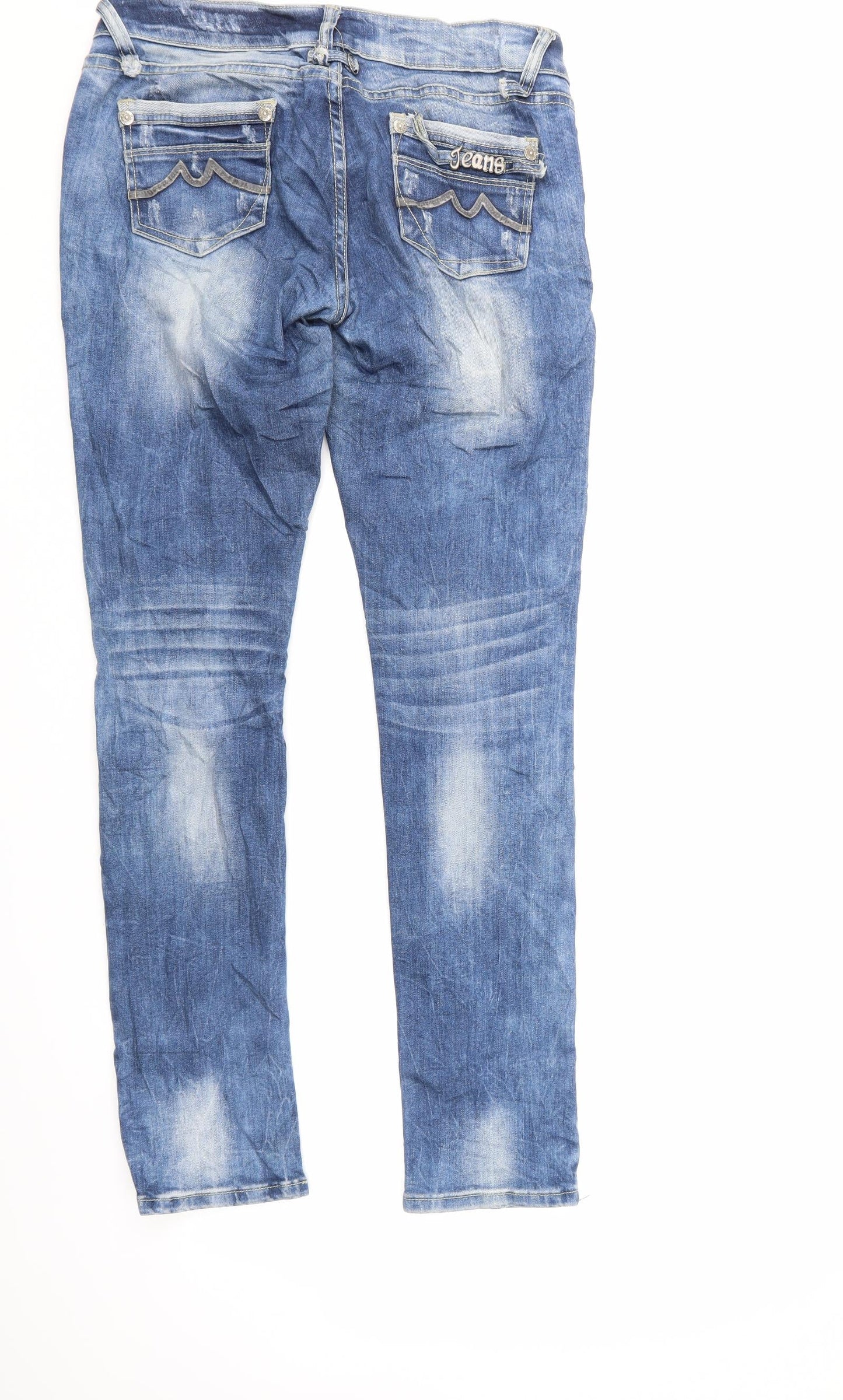 Acce Star Womens Blue  Denim Straight Jeans Size 28 in L32 in
