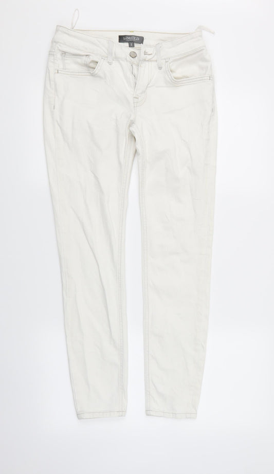 Limited Collection Womens White  Denim Straight Jeans Size 10 L28 in