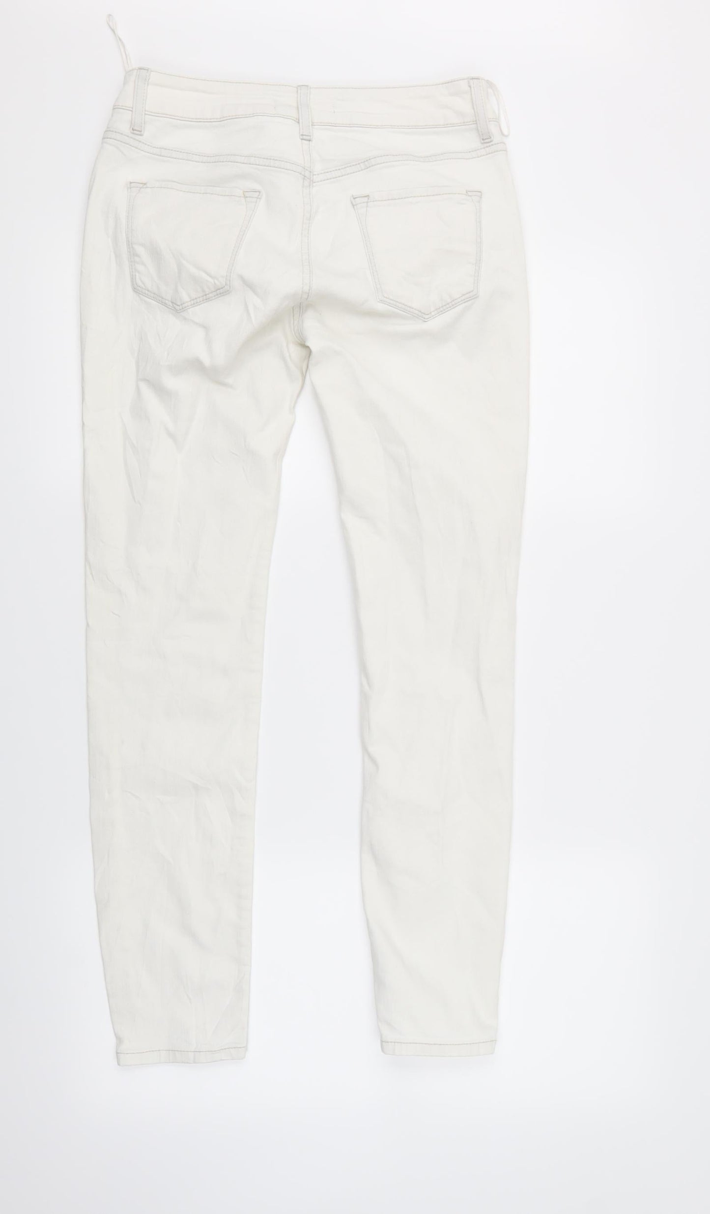 Limited Collection Womens White  Denim Straight Jeans Size 10 L28 in