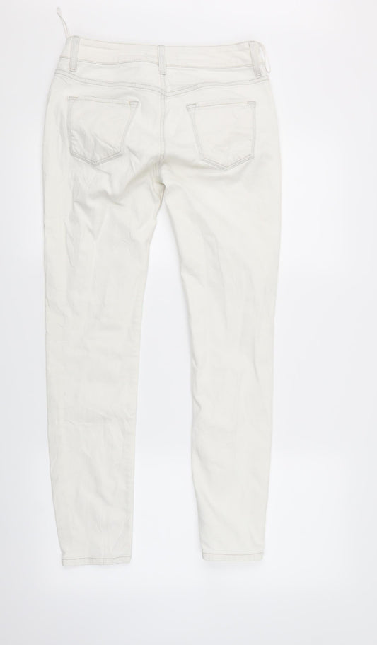 Limited Collection Womens White  Denim Straight Jeans Size 10 L28 in