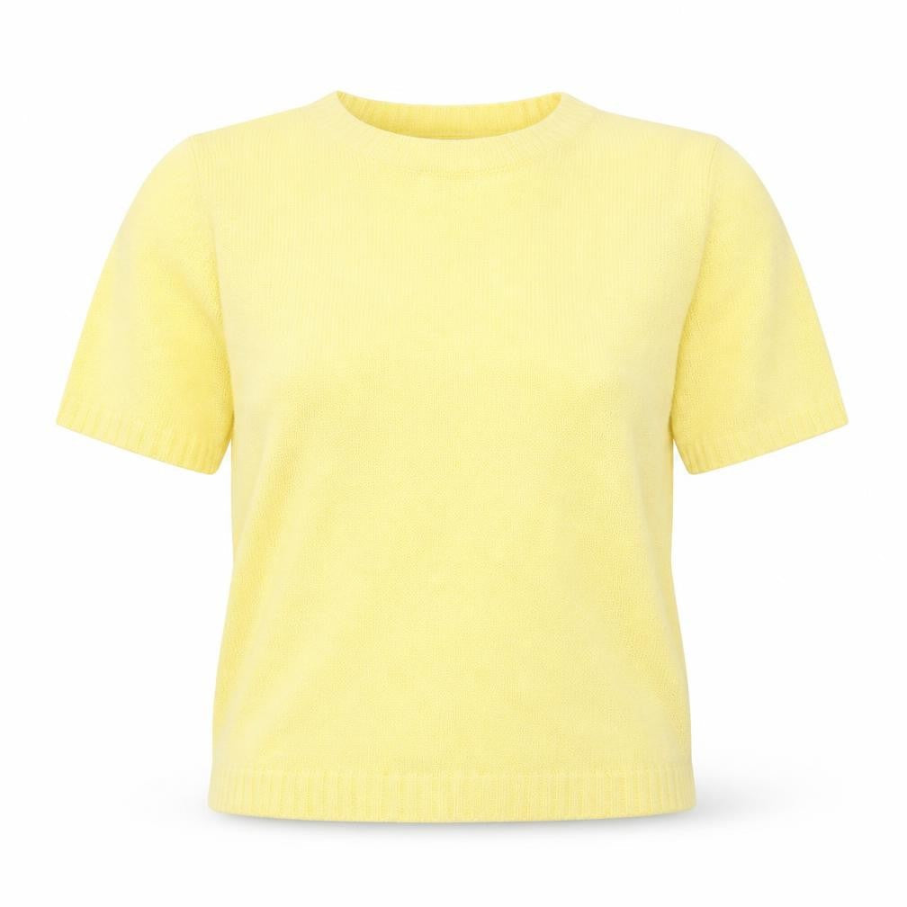 Womens UK Size M Damart Yellow Basic T-Shirt
