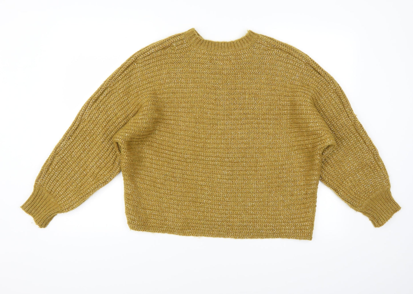 Per Una Womens Yellow   Henley Jumper Size 14