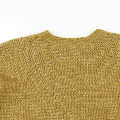 Per Una Womens Yellow   Henley Jumper Size 14