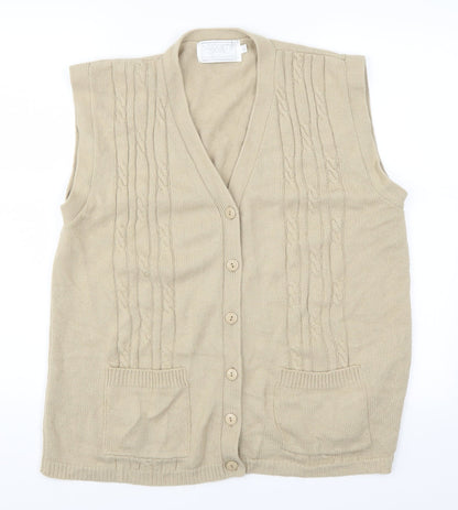 nuggets Mens Beige   Cardigan Jumper Size M  - M/L