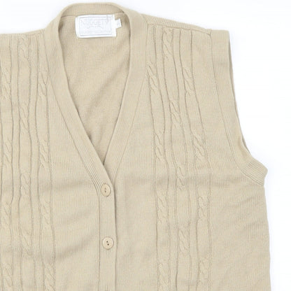 nuggets Mens Beige   Cardigan Jumper Size M  - M/L