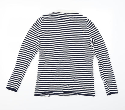 artisan NY Womens Blue Striped  Pullover Jumper Size M