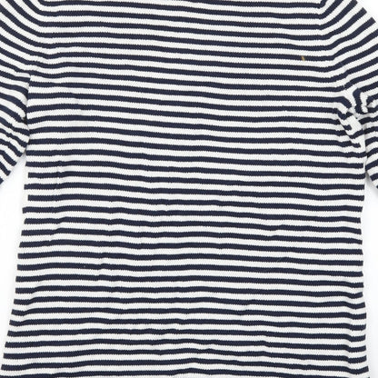 artisan NY Womens Blue Striped  Pullover Jumper Size M