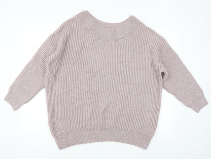 new look' Womens Purple   Henley Jumper Size M