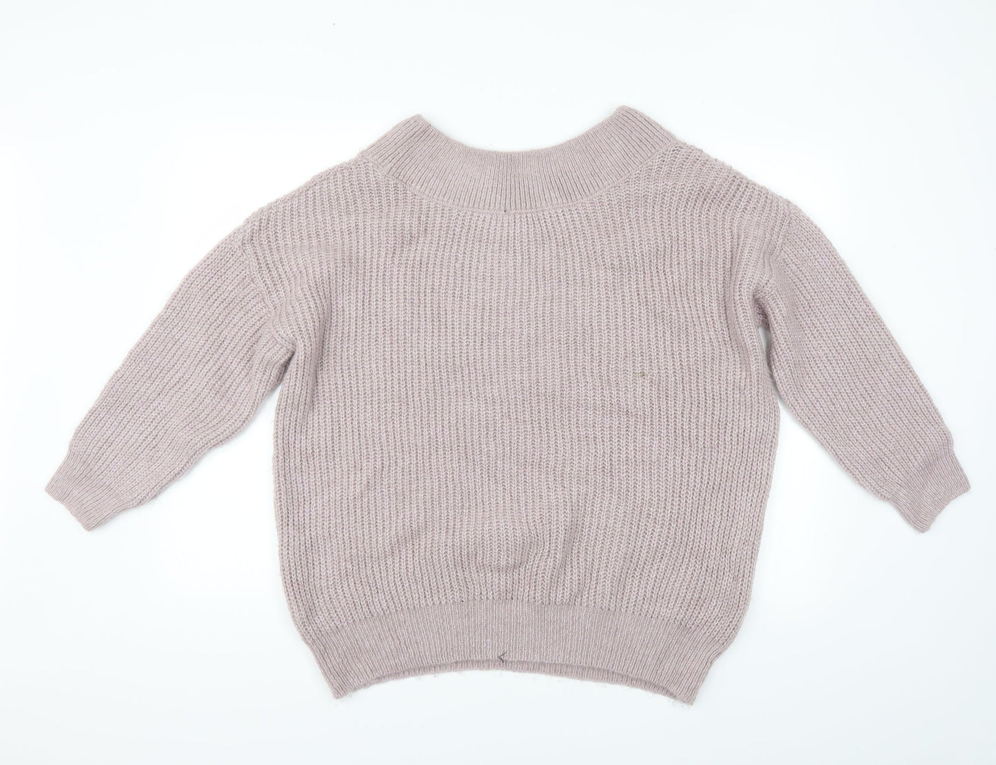 new look' Womens Purple   Henley Jumper Size M